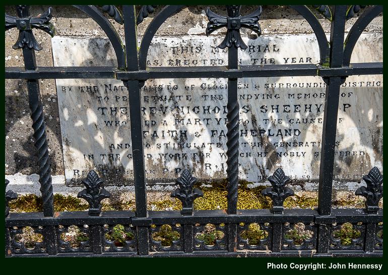 Plaque to Fr. Nicholas Sheehy, Shandrahan Cemetery, Clogheen, Co. Tipperary, Eire